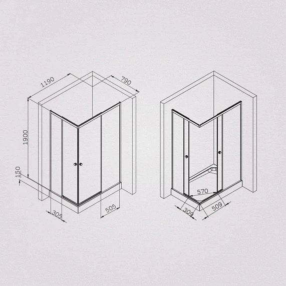 Душевое ограждение Am.Pm X-Joy 90x120 см без поддона, прозрачное закаленное стекло 6 мм, профиль серебристый, закаленное стекло/алюминий, прямоугольное