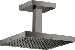 Верхний душ AXOR ShowerCollection 240/240 1jet, с потолочным подсоединением, потолочный монтаж, квадратный, с 1 режимом, размер 24х24 см, металлический, цвет: полированный черный хром, для душа/ванной