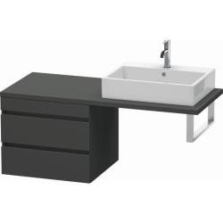 Тумба/шкафчик для консоли/столешницы Duravit DuraStyle под раковину 60х54,8х51,2 см, подвесная, ДСП, цвет: графит матовый, 2 выдвижных ящика, прямоугольная