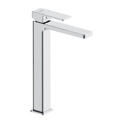 Смеситель для раковины/умывальника Damixa Gala, однорычажный, неповоротный, керамический, высокий, длина излива 150 мм, латунь, цвет хром