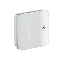 Вентиль Axor One запорный, скрытого монтажа, настенный, квадратный, латунь, цвет: хром, керамический, встраеваемый/встроенный, для ванны/душа