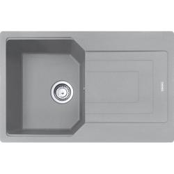 Мойка кухонная Franke URBAN UBG 611-78, 78х50 см, врезная, искусственный гранит (Fragranite+), прямоугольная, цвет серый камень, без отверстия под смеситель, с крылом, оборачиваемая