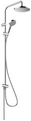 Душевой гарнитур Hansgrohe Vernis Blend Showerpipe 200 1jet Reno EcoSmart, комплект: верхний душ/ручной душ/шланг для душа/ползунок, цвет хром
