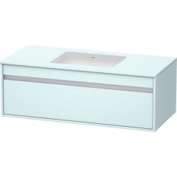 Тумба под раковину для консоли/столешницы Duravit Ketho 120х55х42,6 см, подвесная, ДСП, цвет: светло-голубой, 1 выдвижной ящик, для встраиваемой снизу раковины, прямоугольная