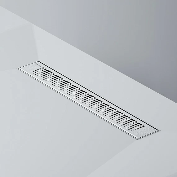 Душевой трап (лоток) AM.PM PrimeFlow 500 мм комбинированный затвор со стальной матовой решеткой, цвет стальной матовый, выходная труба 50 мм, линейный