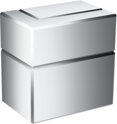 Вентиль Axor Edge запорный, скрытого монтажа, настенный, квадратный, латунь, цвет: хром, встраеваемый/встроенный, для ванны/душа