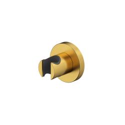 Держатель для душевой лейки Whitecross Y, настенный, латунь, округлый, для душа/ванной/душевой кабины, цвет брашированное золото