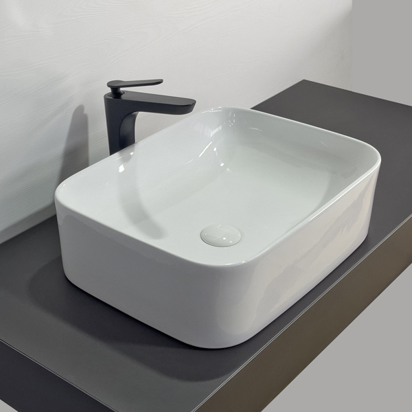 Раковина/умывальник Comforty, 50,5х38 см, накладная, прямоугольная, санфарфор, цвет белый, без отверстия под смеситель, без слив-перелива, умывальник