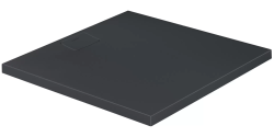 Душевой поддон Duravit Stonetto 100х100х5, минеральное литье DuraSolid, цвет: антрацит, антискольжение, (без установочного комплекта, без экрана, без слива), квадратный