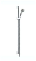 Душевой гарнитур Hansgrohe Crometta 85 Vario, высота 95,9 см, комплект: ручной душ/душевая штанга/шланг для душа/ползунок, нержавеющая сталь, цвет хром, наружного монтажа, настенный, для душа/ванной
