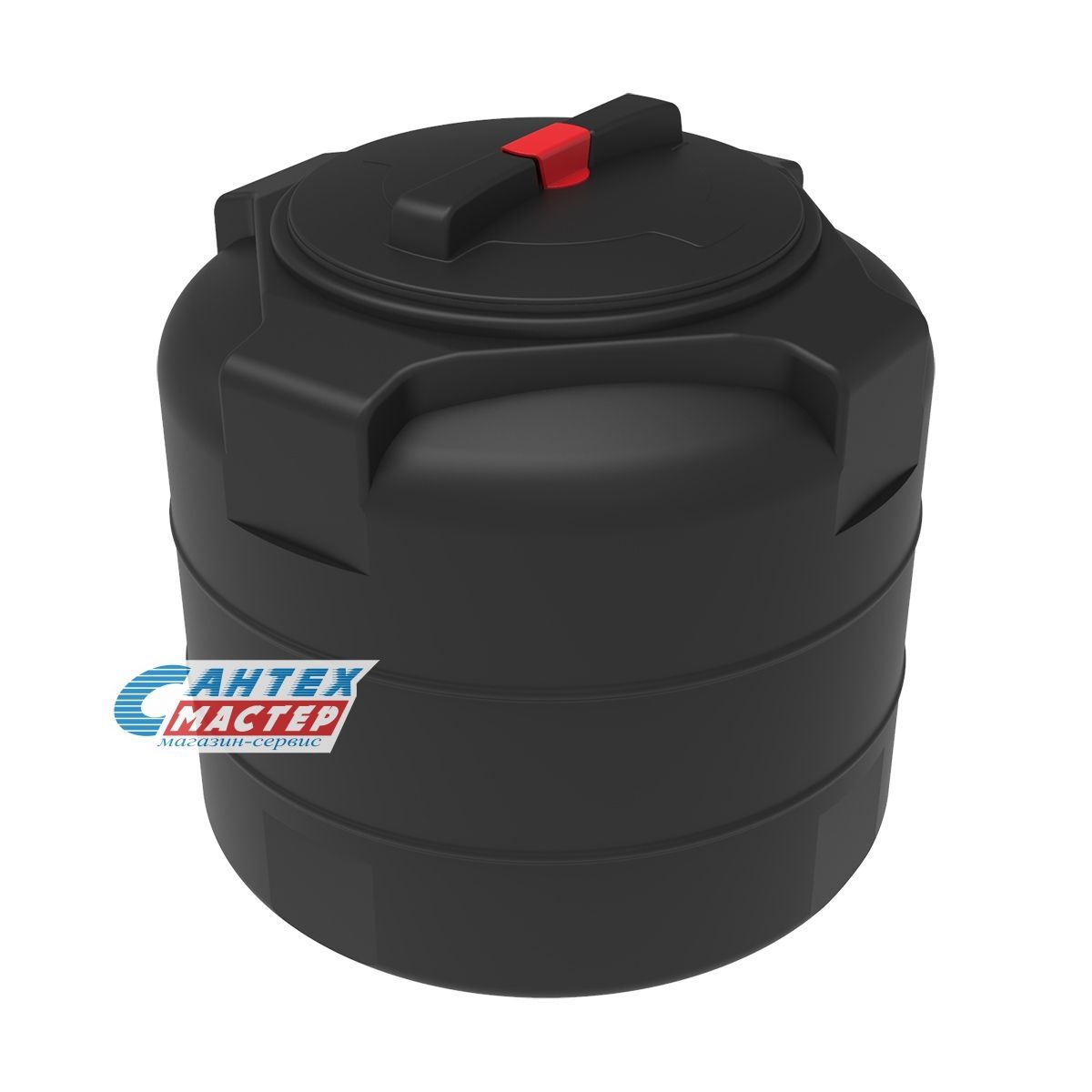 Емкость пластиковая (бак) Экопром T 100 литров 107,0100,899,0 для воды,с крышкой с дыхательным клапаном (цвет-черный) Rostok(Росток)
