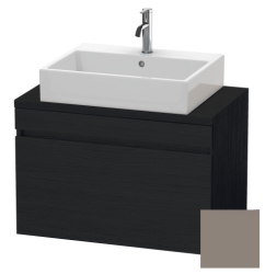 Тумба под раковину для консоли/столешницы Duravit DuraStyle 80х47,8х51,2 см, подвесная, ДСП, цвет: дуб черный/базальт, 1 выдвижной ящик, прямоугольная