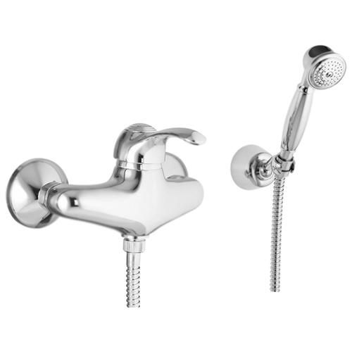 Смеситель для душа Webert Aurora однорычажный, керамический, настенный, без излива, с шлангом/лейкой, латунь хром Смеситель для душа Webert Aurora однорычажный, керамический, настенный, без излива, с шлангом/лейкой, латунь хром