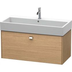 Тумба под раковину Duravit Brioso, 98,4х45,9х44,2 см, подвесная, 1 выдвижной ящик, ДСП, цвет: дуб европейский/хром, шкафчик навесной, механизм доводчика, прямоугольная, правая/левая, в ванную комнату
