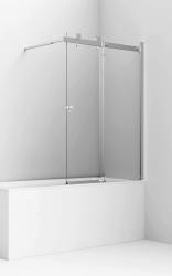 Душевая шторка на ванну Ambassador Bath Screens, 90х140 см, прозрачное стекло/профиль хром, раздвижная, плоская/панель, правая/левая, правосторонняя/левосторонняя, универсальная