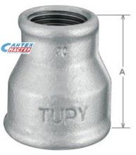 Муфта переходная оцинкованная  чугун TUPY  240 1 1/2x1 1/4"  внутр. цилиндрическая  резьба ,для труб соединительная