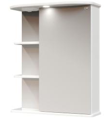 Шкаф зеркальный Onika Карина 55.01 с подсветкой белый правый 205513