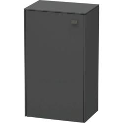 Полупенал Duravit Brioso R, 27х19,6х61 см, подвесной/напольный, (правый), с дверцей/одностворчатый, со стеклянными полками, цвет: графит матовый, в ванную комнату