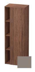 Пенал Duravit DuraStyle, 50x36x140 см, подвесной, (правый), с дверцей, с закрытыми/открытыми полками, цвет: орех темный/базальт, в ванную комнату