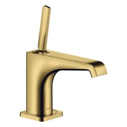 Смеситель для раковины/умывальника Axor Citterio E 130, однорычажный, фиксированный излив, длина излива 14,3 см, керамический, латунь, цвет полированная медь, с незапираемым сливным набором