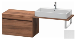 Тумба/шкафчик для консоли/столешницы Duravit DuraStyle под раковину 80х54,8х51,2 см, подвесная, ДСП, цвет: орех/белый матовый, 1 выдвижной ящик, прямоугольная