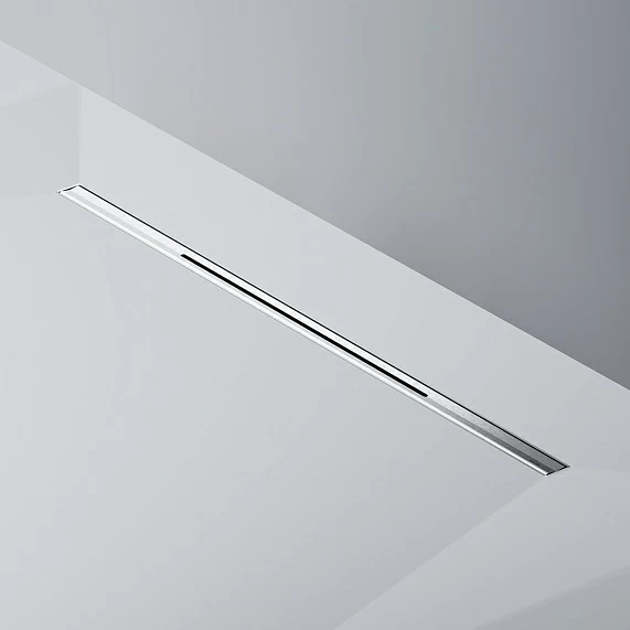 Душевой трап (лоток) AM.PM MasterFlow Slim 800 мм комбинированный затвор со стальной матовой решеткой, цвет хром, выходная труба 40/50 мм, линейный