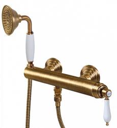 Смеситель для душа Cezares Aphrodite, настенный, однорычажный, без излива, керамический, латунь, цвет бронза Смеситель для душа Cezares Aphrodite, настенный, однорычажный, без излива, керамический, латунь, цвет бронза