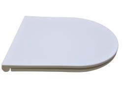 Cиденье для унитаза Aquatek Европа 42х36х3,2 см дюропласт, цвет белый, с крышкой, быстросъемное, микролифт (SoftClose), крепление