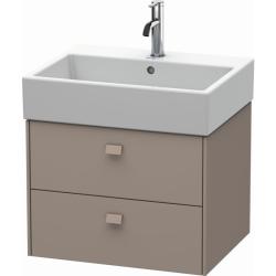 Тумба/шкафчик для консоли/столешницы Duravit Brioso под раковину 52х48х44,2 см, подвесная, ДСП, цвет: базальт, 2 выдвижных ящика, прямоугольная