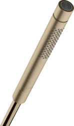 Лейка душевая Axor Starck 2jet, настенная, регулируемая, округлая, с 2 режимами, латунная, цвет шлифованный никель, ручная, для душа/ванной