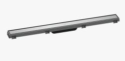 Решетка Hansgrohe RainDrain Match 80, с регулировкой по высоте для душевого трапа 75,5х8,1 см, цвет хром, для душа в пол, нержавеющая сталь, прямоугольная