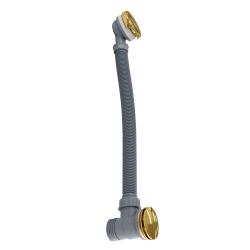 Слив-перелив WasserKRAFT Sauer для ванны, готовый набор, со шлангом, латунь/ПВХ, автоматический, click-clack/клик-клак, для ванны, обвязка, цвет золото