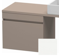 Тумба/шкафчик для консоли/столешницы Duravit DuraStyle под раковину 60х47,8х51,2 см, подвесная, ДСП, цвет: базальт/белый матовый, 1 выдвижной ящик, прямоугольная