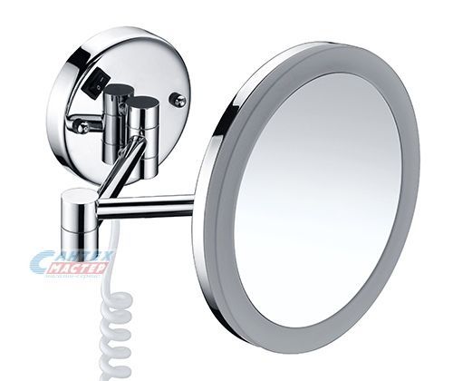Зеркало с 3-х кратным увеличением Wasserkraft K-1004 подвесное LED-подсветка хром