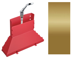 Душевой гарнитур Axor Secuflex на борт ванны, комплект: Secubox/шланговый тормоз Secuflex/проводка шланга/держатель для душа/душевой шланг/ручной душ, цвет: полированная бронза, скрытого монтажа, для душа/ванной