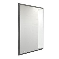 Зеркало Comforty Лозанна 55, 55х80 см, без подсветки, прямоугольное, цвет рамы: серый матовый, для ванны, навесное/подвесное/настенное, дизайнерское