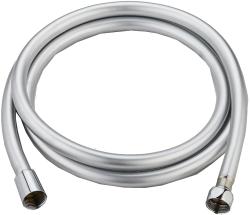 Шланг для душа Voda VLSR150 150 см. 1/2"вн.х1/2"вн. ПВХ армированный цвет серебристый, для душа/лейки/ванны, без лейки, внутренняя резьба