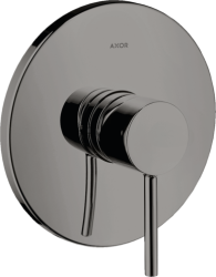 Смеситель для душа Axor Starck однорычажный, с круглой рычаговой рукояткой, скрытого монтажа, керамический, настенный/встраиваемый, без излива, без шланга/лейки, круглый, латунь, цвет полированный черный хром