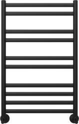 Полотенцесушитель Aquatek Оберон водяной П10 500х800 мм черный муар, нержавеющая сталь, лесенка, подключение нижнее