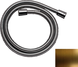 Шланг для душа Axor 125 см, 1/2” и 1/2”  для душа/лейки/ванны, в металлической оплетке, без лейки, внутренняя резьба, металлический, цвет полированная бронза, душевой, для душа/ванной
