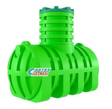 Емкость (бак) Термит ДПВ 2000 литров, подземная, пластиковая для воды, нефтепродуктов (резервуар) вертикальная