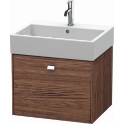 Тумба/шкафчик для консоли/столешницы Duravit Brioso под раковину 52х55х44,2 см, подвесная, ДСП, цвет: орех темный/хром, 1 выдвижной ящик, прямоугольная