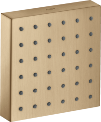 Верхний душ/модуль душа AXOR ShowerCollection, настенный/потолочный, скрытый монтаж, квадратный, с 1 режимом, размер 12х12 см, металлический, цвет: шлифованная бронза, верхний/плечевой/боковой душ, для душа/ванной