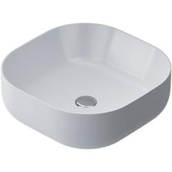 Раковина AM.PM Func, 43х13,5х43 см, накладная, квадратная, цвет белый, фарфоровая/фаянсовая, без отверстия под смеситель, без слив-перелива