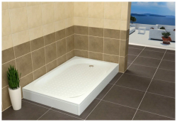 Душевой поддон RGW Acrylic Lux/Tn, 80х120х22 см, прямоугольный, акриловый, низкий, белый, с антискользящим покрытием, с бортиком, литой, литьевой, для душа