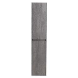 Пенал BelBagno Kraft, 33х30х160 см, подвесной, левый, 2 распашные двери/2 полки внутри, механизм доводчика, цвет цементный серый, в ванную комнату
