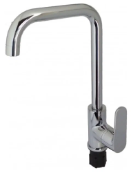 Смеситель для кухни/мойки LEDEME, однорычажный, поворотный, латунный, длина излива 196 мм, латунь, цвет хром