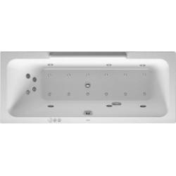 Ванна Duravit DuraStyle 160х70 см гидромассажная, встраиваемая/пристенная, акриловая, цвет: белый, с ножками/сливом-переливом, без фронтальной панели, прямоугольная, с системой гидромассажа Combi-System P, c наклоном для спины слева, левая