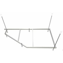Каркас для ванны Акватек ECO-friendly Дива 170x90 см, (шпильки) металлический, сборный, цвет хром, шесть опор, асимметричный, правый/левый правосторонний/левосторонний, универсальный для ванны