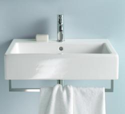 Раковина DURAVIT Vero WonderGliss, 60х47х16,5 см, подвесная, прямоугольная, санфарфор, цвет белый, с 1 отверстием под смеситель, антигрязевое покрытие, слив/перелив